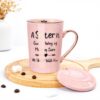 Tasse céramique rose or ALBISS cadeau sœur anniversaire
