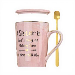 Tasse céramique rose or ALBISS cadeau sœur anniversaire