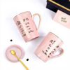 Tasse céramique rose or ALBISS cadeau sœur anniversaire