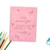 Carnet notes nœud rose How Wonderful Life Is Now cadeau