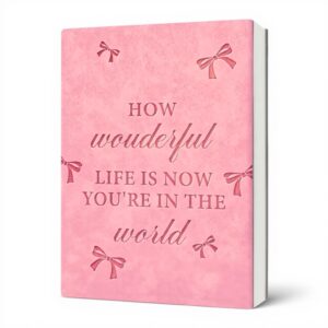 Carnet notes nœud rose How Wonderful Life Is Now cadeau
