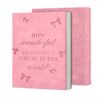 Carnet notes nœud rose How Wonderful Life Is Now cadeau