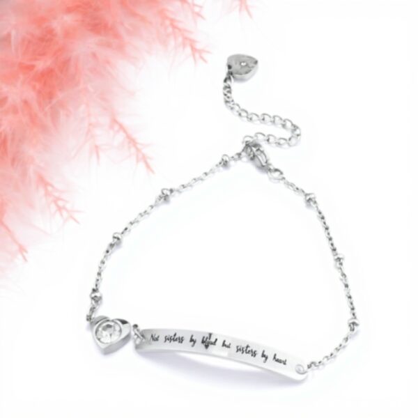 Bracelet Soeurs par Coeur Gleamart Acier Inoxydable Réglable