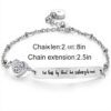 Bracelet Soeurs par Coeur Gleamart Acier Inoxydable Réglable