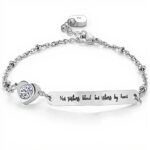 Bracelet Soeurs par Coeur Gleamart Acier Inoxydable Réglable