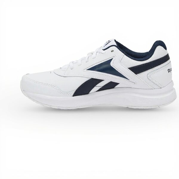 Reebok Baskets Marche Homme DMX Max Confort Cuir Blanc Bleu