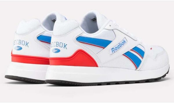 Baskets Reebok GL1000 Cuir Blanc Bleu Rouge Homme-3