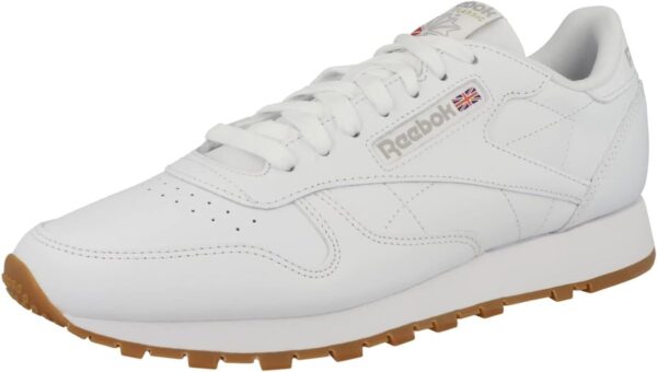 Reebok Classic Leather Baskets Homme Daim Blanc Gris 40.5 EU-3