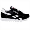 Baskets Reebok Homme Court Advance Cuir Daime Noir Blanc