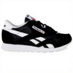 Baskets Reebok Homme Court Advance Cuir Daime Noir Blanc