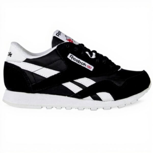 Baskets Reebok Homme Court Advance Cuir Daime Noir Blanc
