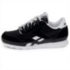 Baskets Reebok Homme Court Advance Cuir Daime Noir Blanc