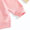 Sweat-shirt bébé fille nœud brodé grande sœur Rose Cerise
