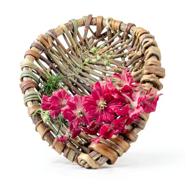 Bougies à fleurs rouge carmin jardin abeilles papillons-2