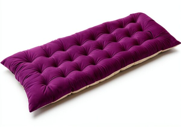 Coussin chaise longue velours épais violet Generic terrasse