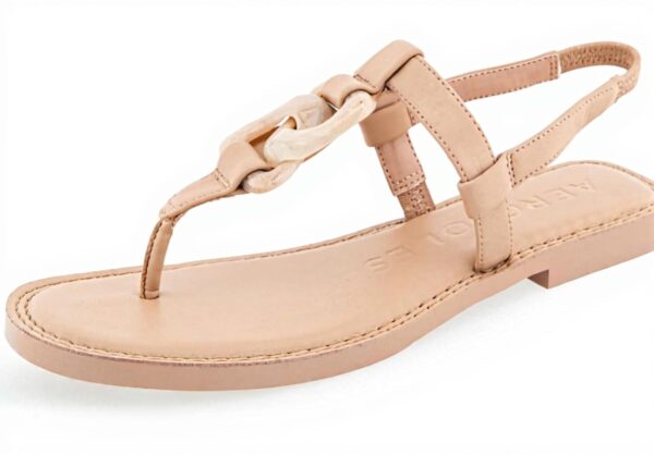 Aerosoles Sandales Femme Plate Cipria PU Ornement Chaîne