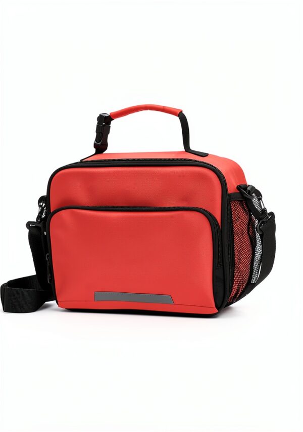 Sac repas GuoChe réutilisable spacieux bandoulière rose-3