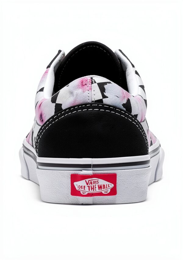 Vans Old Skool Baskets Tissu Hibiscus Check Noir Homme-3