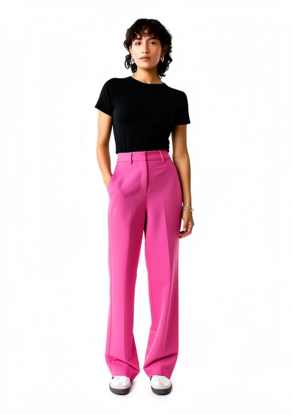 Bestseller Pantalon femme taille haute polyester recyclé-4