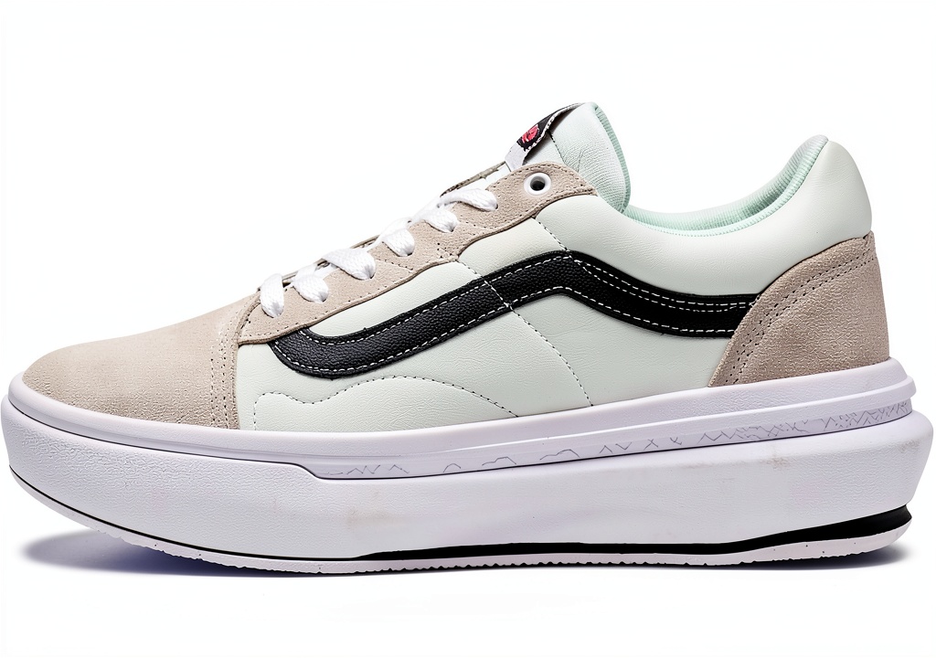Vans Old Skool Blanc portées dans un cadre urbain