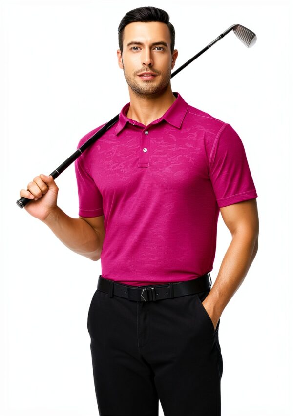 Polo Homme Tissu Respirant Confortable Manches Courtes-1