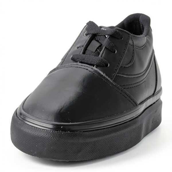 Baskets Vans cuir homme noir mode casual confort-4