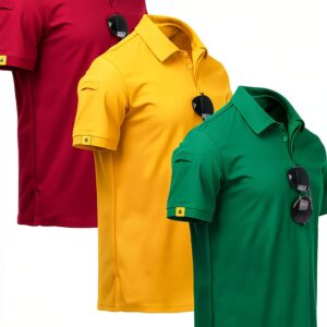 Polo Homme Tissu Respirant Design Boutonnière Couleur Lilas-0
