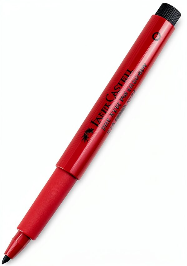 Stylo calligraphie Faber-Castell pointe moyenne encre rose-0