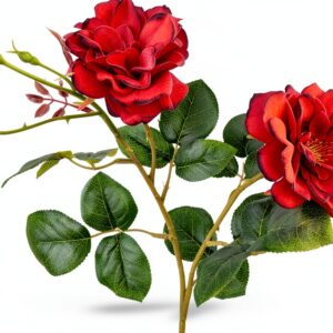 Rose artificielle soie YOPI décoration maison mariage cadeau-0