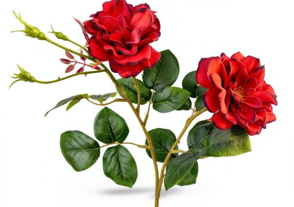 Rose artificielle soie YOPI décoration maison mariage cadeau-0