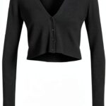 Gilet femme Jack Jones tricot léger longueur raccourcie-0