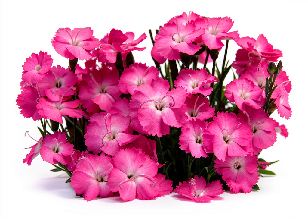 Plantation de Dianthus deltoides Rosea en couvre-sol dans une rocaille ensoleillée