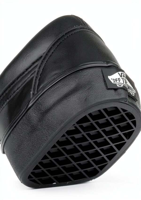 Baskets Vans cuir homme noir mode casual confort-5