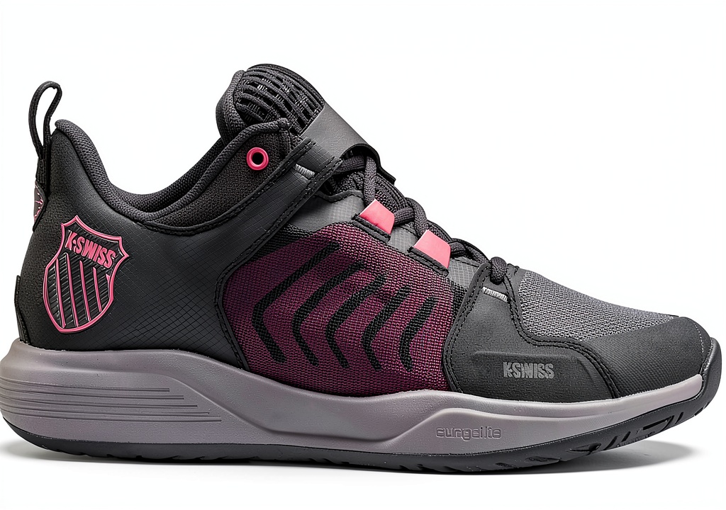 Chaussures K-Swiss en action sur un court de tennis