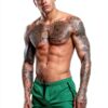 Redqenting Short de Bain Homme Séchage Rapide Vert Cuivre-1