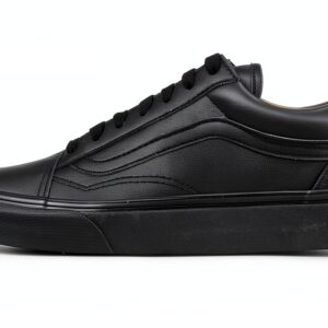 Baskets Vans cuir homme noir mode casual confort-0
