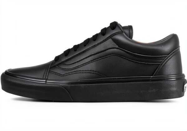 Baskets Vans cuir homme noir mode casual confort-0