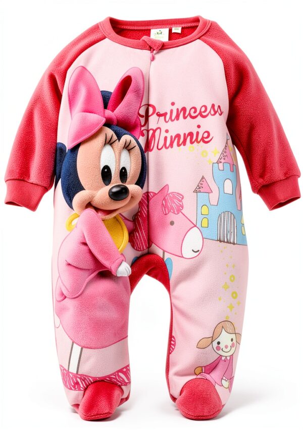 Ensemble Bébé fille Disney Rose Coton Manche Courte 9 Mois