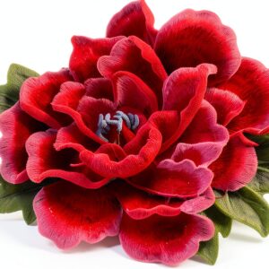 Broderie rose 3D EMDOMO patch tissu couture scrapbooking-0