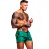Redqenting Short de Bain Homme Séchage Rapide Vert Cuivre-3
