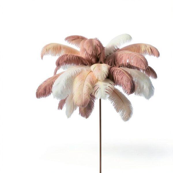 Plumes ZFISH cuir rose carmin décoration créative DIY-1