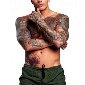 Maillot de bain homme Redqenting séchage rapide poches-0