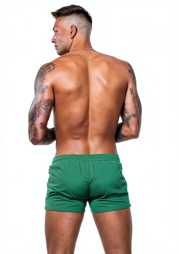 Redqenting Short de Bain Homme Séchage Rapide Vert Cuivre-2