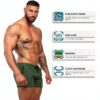 Maillot de bain homme Redqenting séchage rapide poches-3