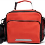 Sac repas GuoChe réutilisable spacieux bandoulière rose-0