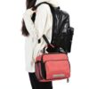 Sac repas GuoChe réutilisable spacieux bandoulière rose-5