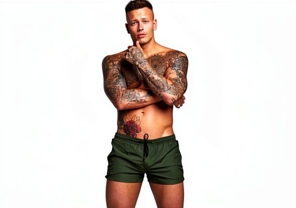 Maillot de bain homme Redqenting séchage rapide poches-4