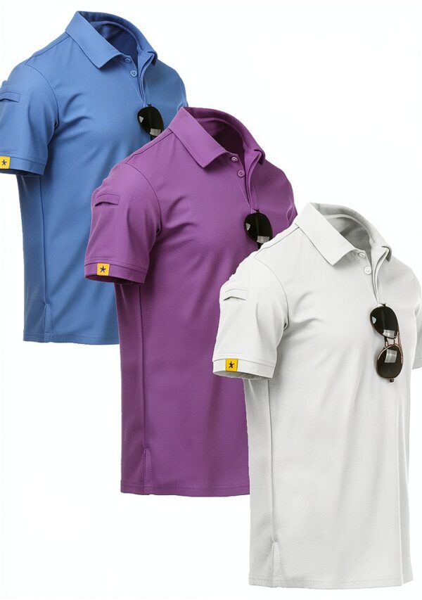 Polo de golf homme tissu respirant design chic tailles M à-0