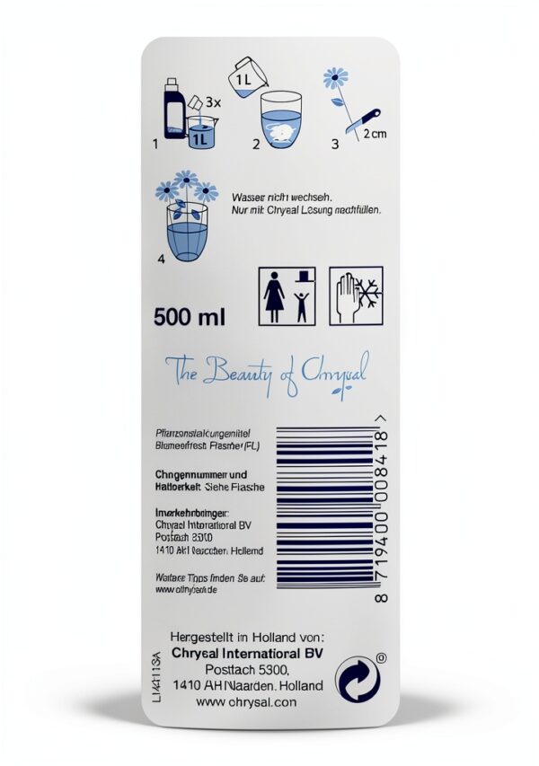 Chrysal Blumenfrisch Nourriture pour Fleurs coupées 500 ML-2